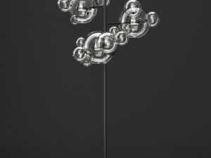 giopato coombes floor lamp bolle 18 bubble clearblack 3D मॉडल