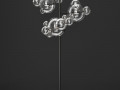 Giopato Coombes floor lamp BOLLE 18 bubble Clearblack 3D-Modell