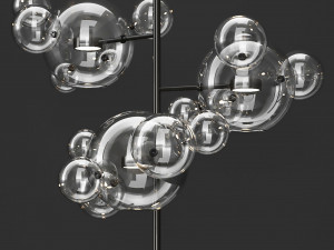 giopato coombes floor lamp bolle 18 bubble clearblack Modèle 3D