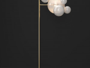 giopato coombes floor lamp bolle 6 bubble frost gold Modello 3D