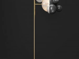giopato coombes floor lamp bolle 6 bubble frost gold 3D Model
