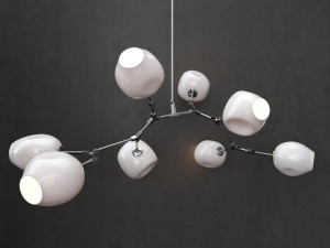 branching bubble 8 lamps 3 3D-Modell