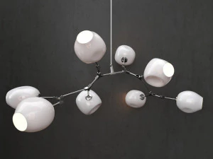 burbuja ramificada 8 l&aacute;mparas 3 Modelo 3D