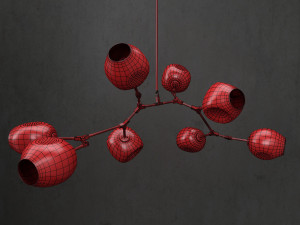 branching bubble 8 lamps 3 3D-Modell