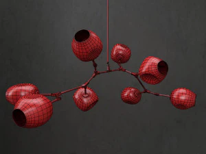 branching bubble 8 lamps 3 3D Model