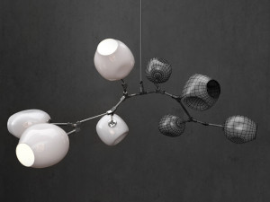 branching bubble 8 lamps 3 3D-Modell