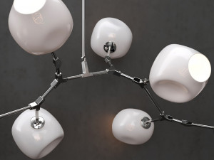 branching bubble 8 lamps 3 3D-Modell