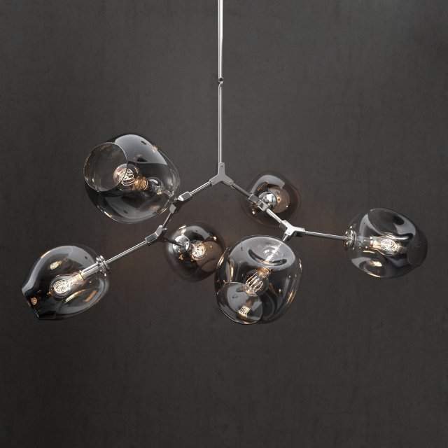 branching bubble 6 lamps 2 3D 模型 .c4d .max .obj .3ds .fbx .stl .blend