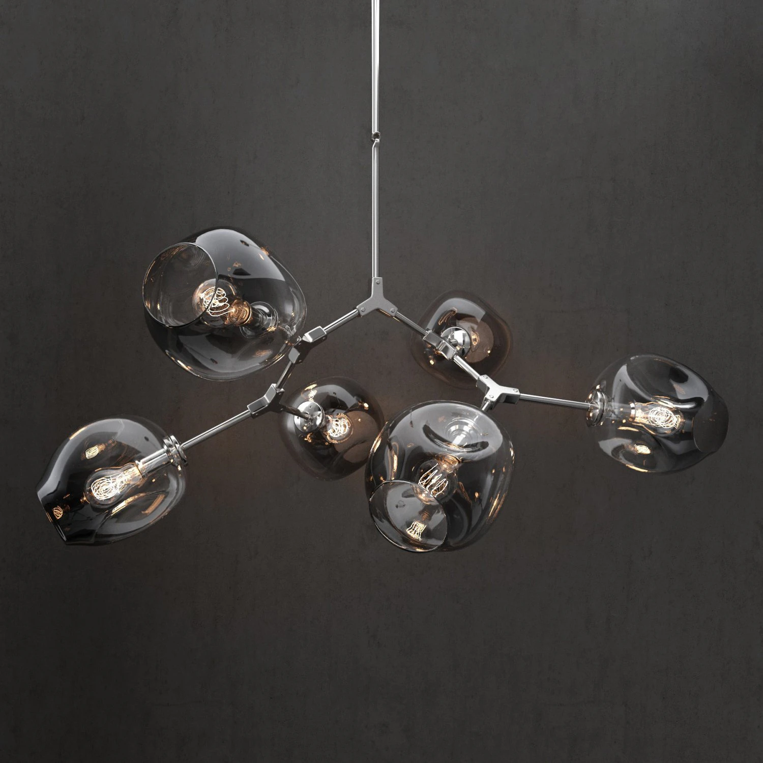 branching bubble 6 lamps 2 3D Model .c4d .max .obj .3ds .fbx .stl .blend 
