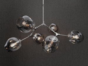 branching bubble 6 lamps 2 3D Model