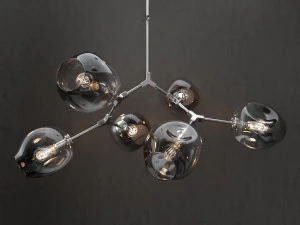 burbuja ramificada 6 l&aacute;mparas 2 Modelo 3D