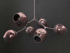 branching bubble 6 lamps 2 3D 模型