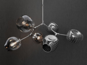 branching bubble 6 lamps 2 3D 模型