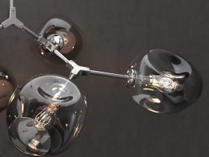 branching bubble 6 lamps 2 3D 模型