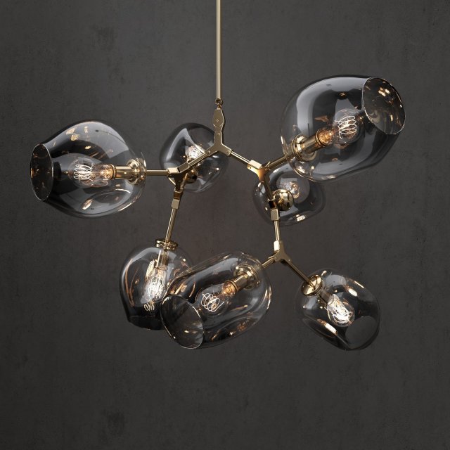 branching bubble 7 lamps 2 Modèle 3D .c4d .max .obj .3ds .fbx .stl .blend 