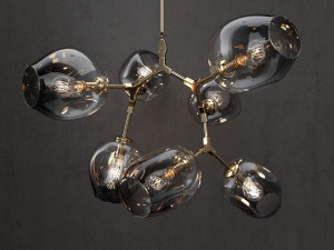branching bubble 7 lamps 2 3D Model