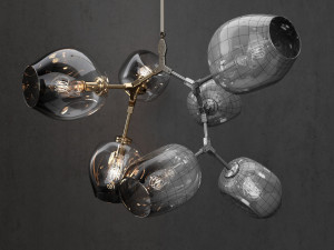 branching bubble 7 lamps 2 Modèle 3D