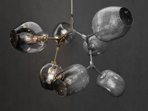 branching bubble 7 lamps 2 3D Model