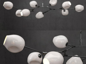 branching bubble 9 lamps 3 3D Model