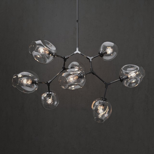 branching bubble 8 lamps 2 3D Model .c4d .max .obj .3ds .fbx .stl .blend 