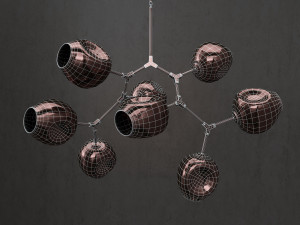 branching bubble 8 lamps 2 3D Model