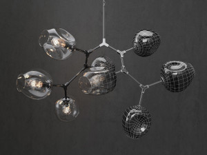 branching bubble 8 lamps 2 3D Model