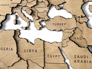 wooden panel - world map 3D Модель