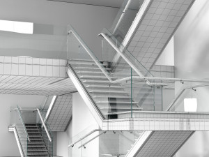 wooden stairs 2 3D Model