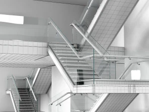 wooden stairs 2 3D Model