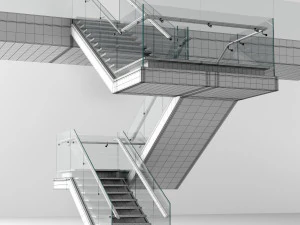 wooden stairs 2 3D Model