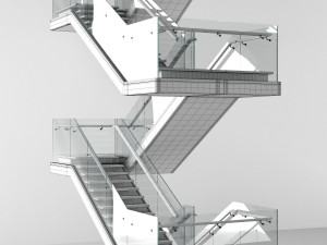 wooden stairs 2 3D Model