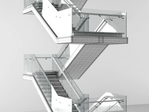 wooden stairs 2 3D Model
