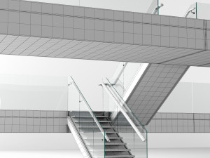wooden stairs 2 3D Model