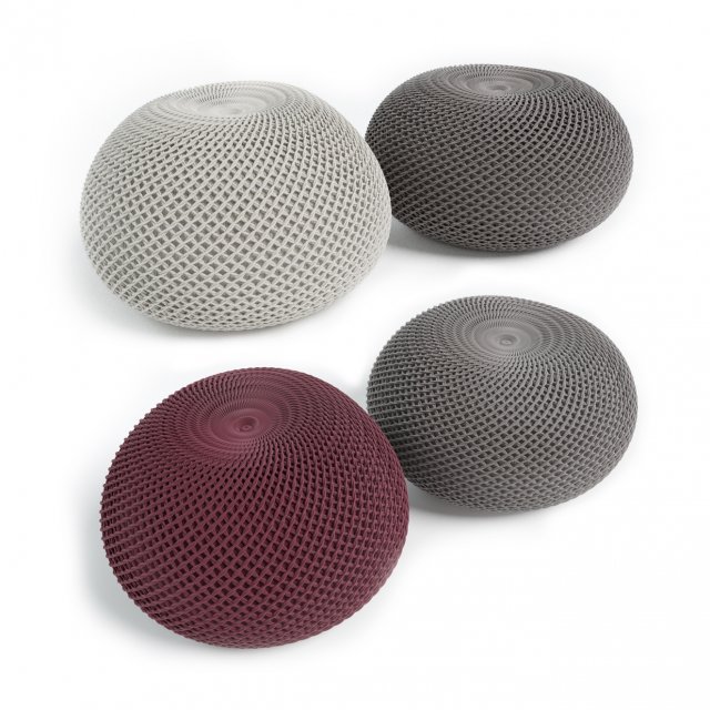 crochet pouf Modèle 3D .c4d .max .obj .3ds .fbx .stl .blend 