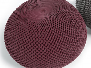 crochet pouf Modèle 3D