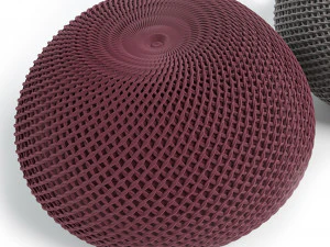 crochet pouf 3D Model