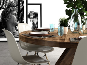 dining set loft Modèle 3D