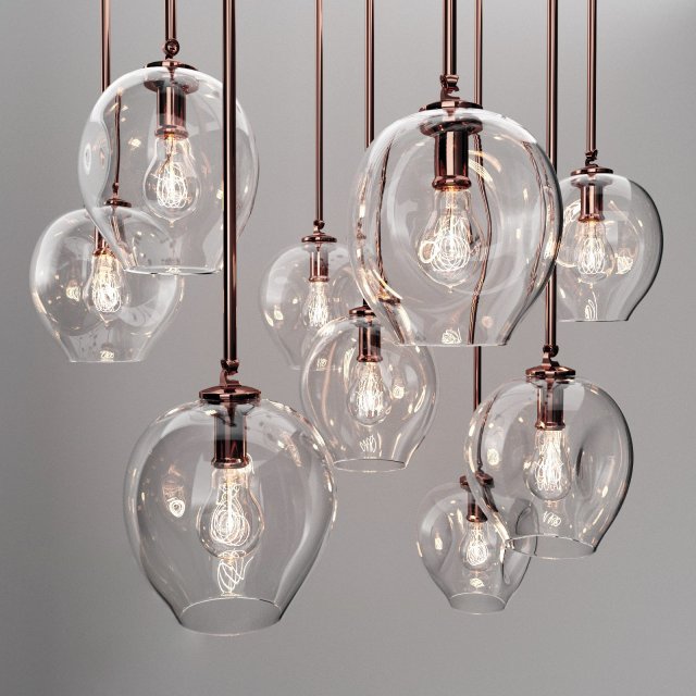 branching bubble 1 lamp 3D Model .c4d .max .obj .3ds .fbx .stl .blend 