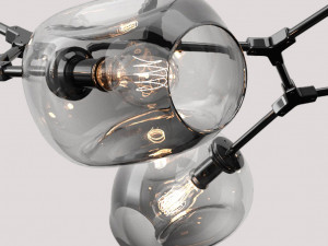 branching bubble 8 lamps 3D मॉडल