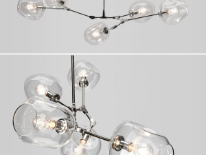branching bubble 5 lamps 3D Model