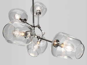 branching bubble 5 lamps Modèle 3D