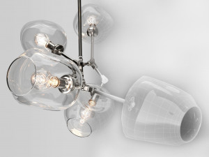 branching bubble 5 lamps Modèle 3D