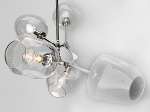 branching bubble 5 lamps 3D Model