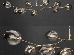 burbuja ramificada 9 l&aacute;mparas 3 Modelo 3D