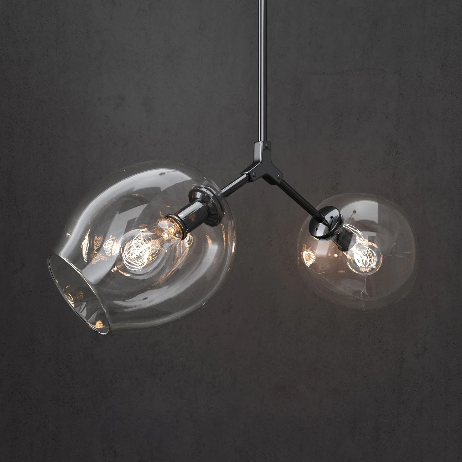 branching bubble 2 lamps 3D Model .c4d .max .obj .3ds .fbx .stl .blend 