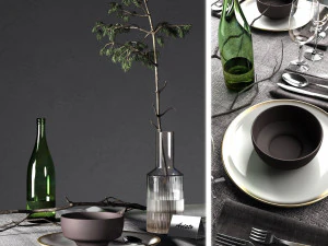 table settings loft 3D Model