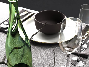table settings loft 3D Модель