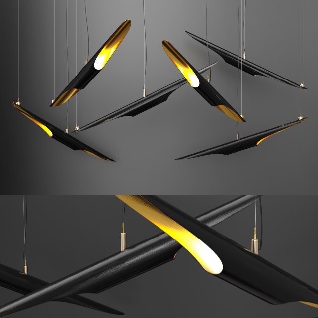 chandelier coltrane black Modelo 3D .c4d .max .obj .3ds .fbx .stl .blend 