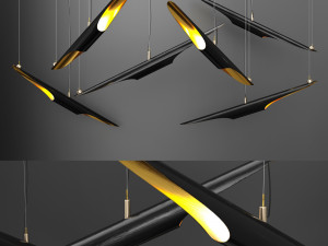 chandelier coltrane black 3D Model