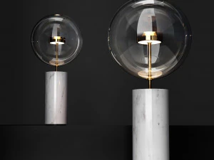 Giopato Coombes Bolle Soffio Masa Lambası Şeffaf Altın 3D Model